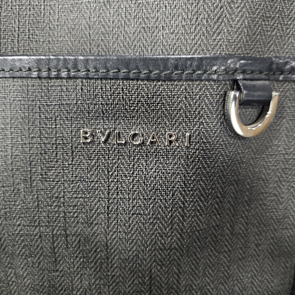 Bulgari Black Leather Shoulder Bag